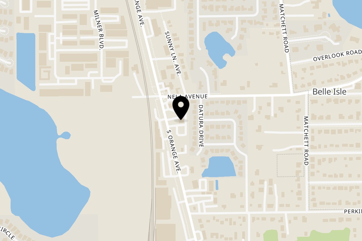 Map showing the location of Dixie Belle's Cafe on 7125 S Orange Ave in Orlando
